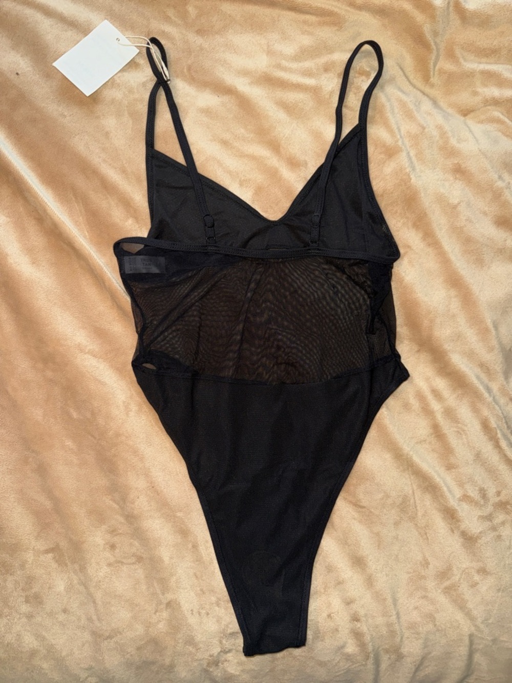 NWT True Tone Swim Two-Toned One Piece Swimsuit - Black - Picture 3 of 5